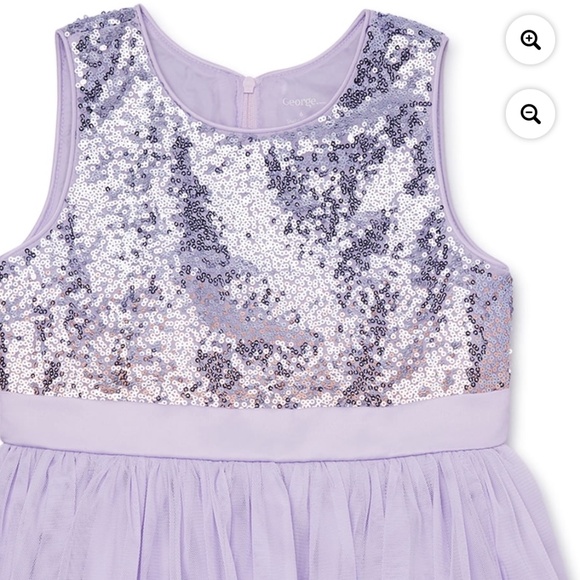 George Girls Orchid Sequin Tutu Dress Size 14 NWT - Picture 2 of 5